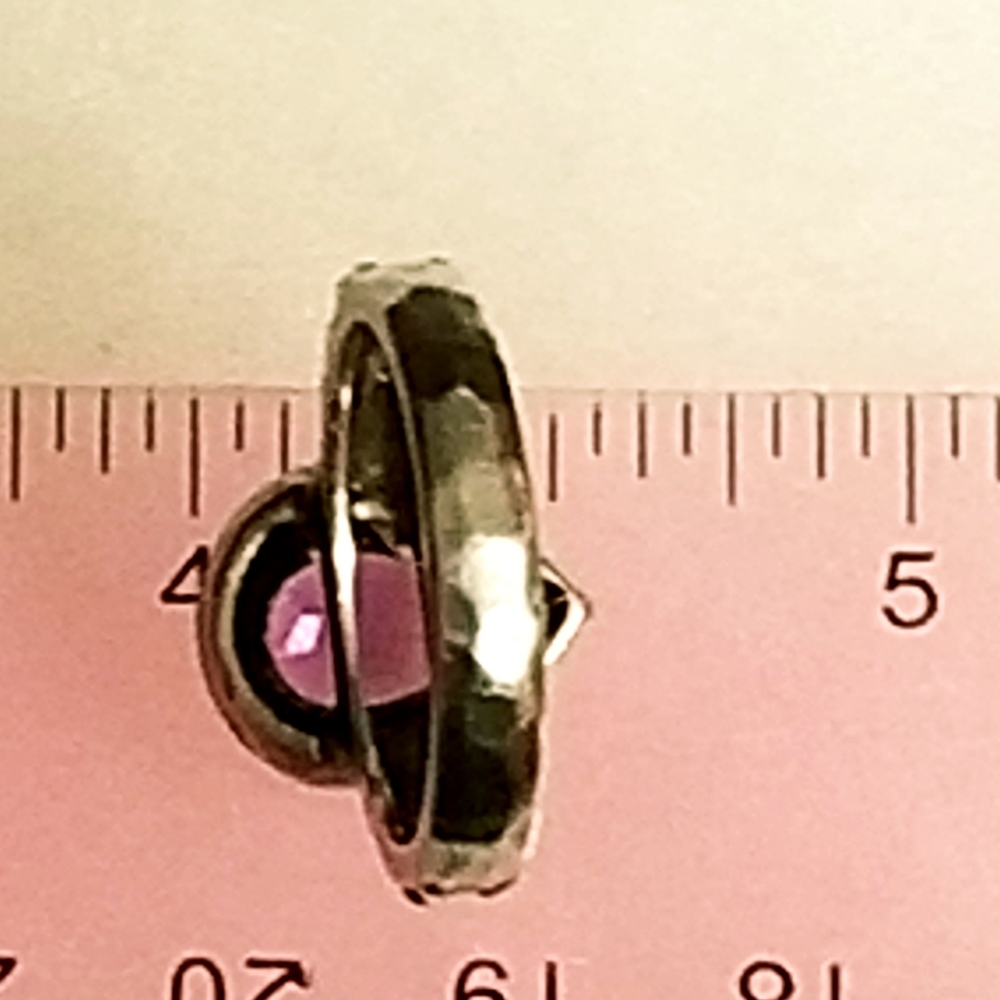 Silpada Sterling Silver Ring with Purple Teardrop Gem - Picture 10 of 13